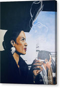 Billie Holiday-Smoking 1 - Canvas Print