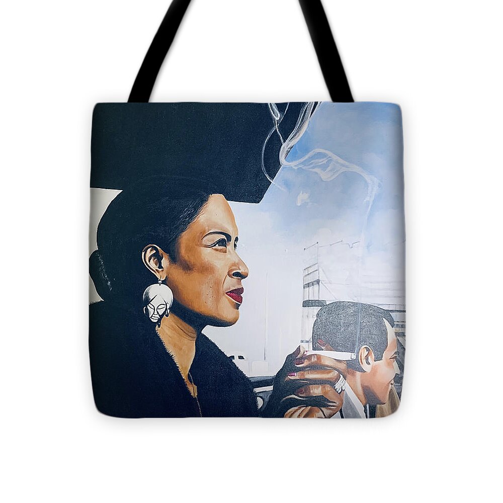 Billie Holiday-Smoking 1 - Tote Bag