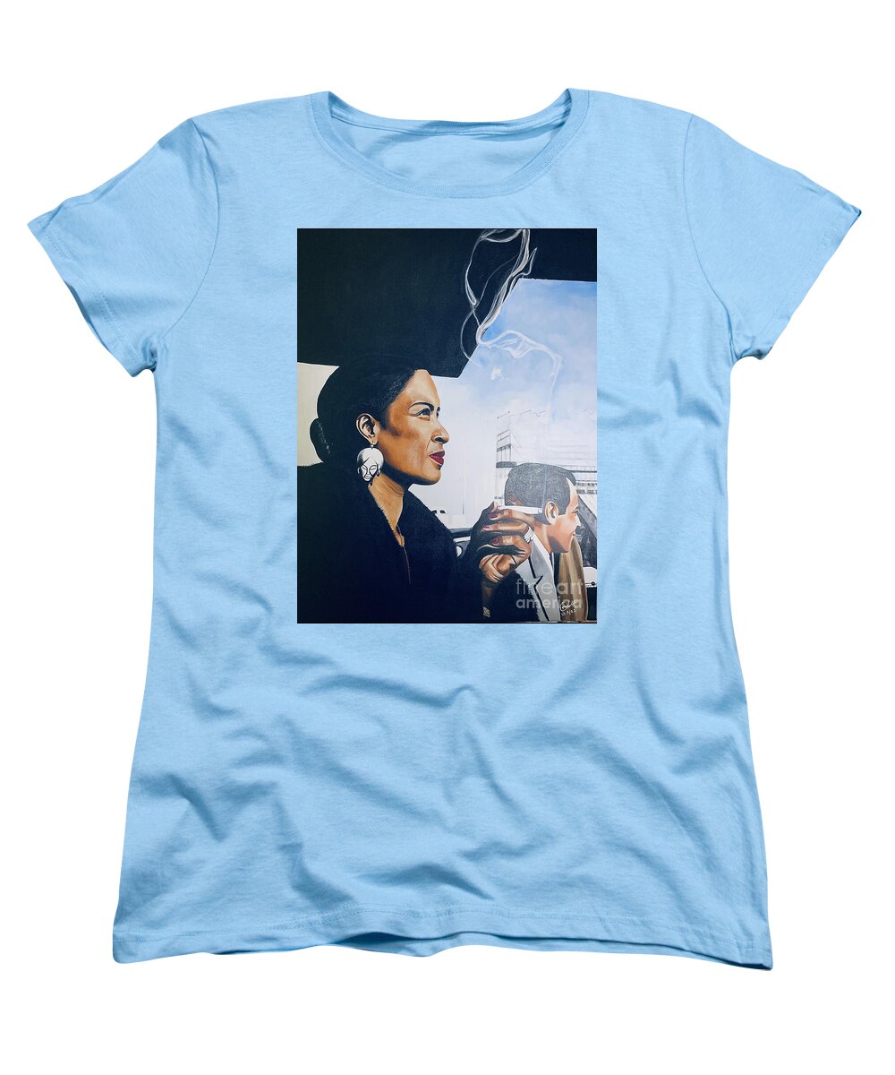 Billie Holiday-Smoking 1 - Women's T-Shirt (Standard Fit)