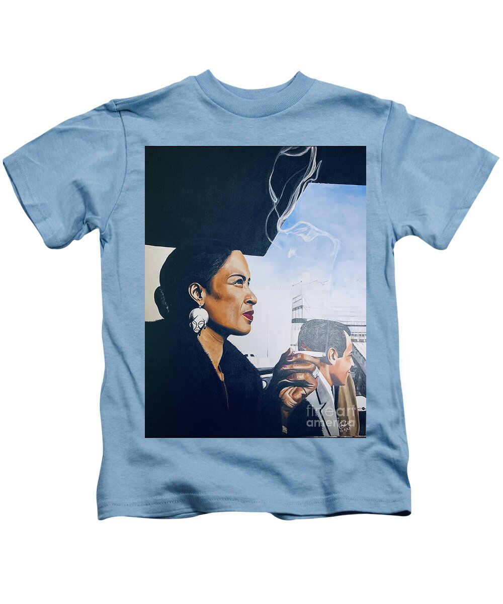 Billie Holiday-Smoking 1 - Kids T-Shirt