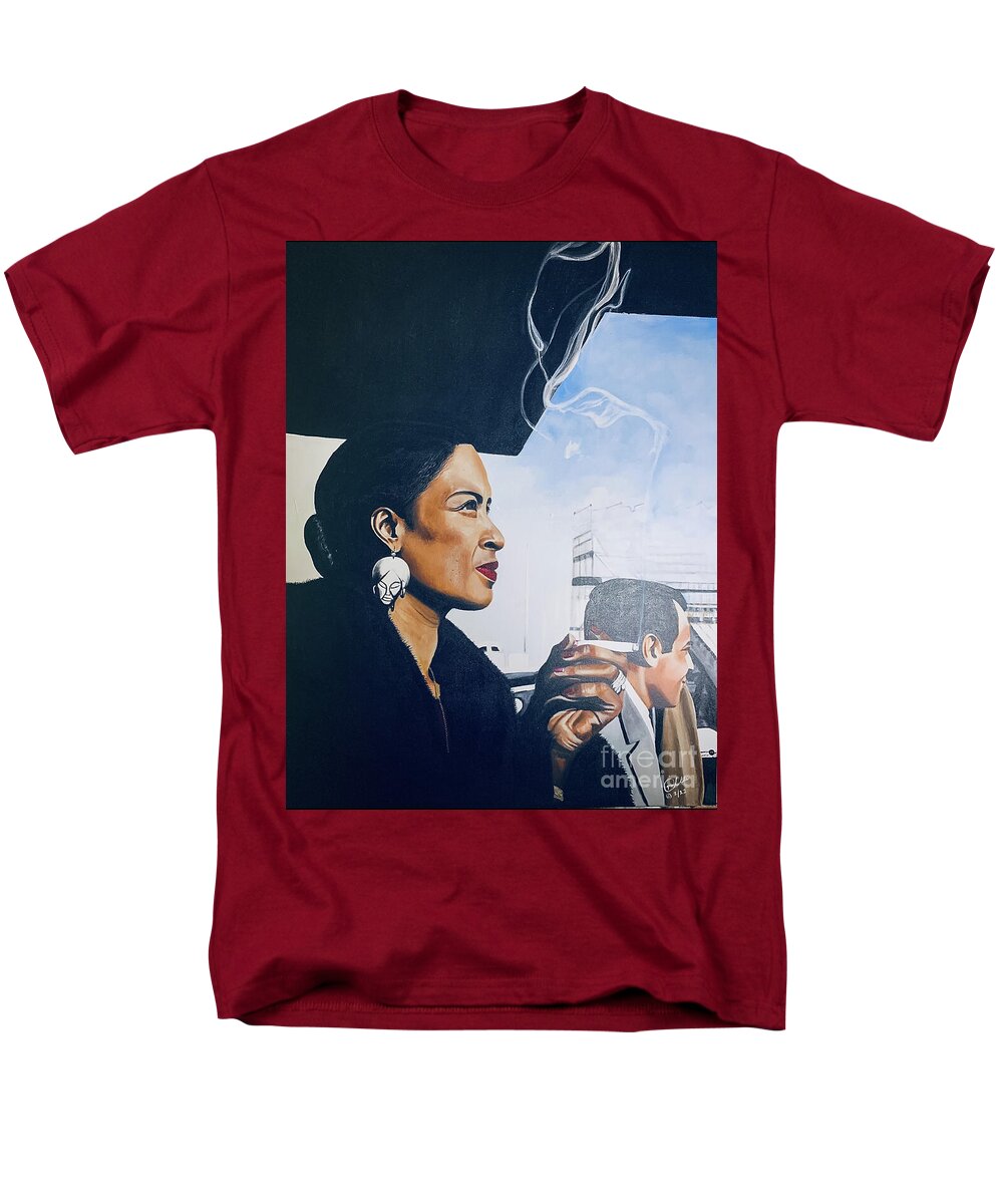 Billie Holiday-Smoking 1 - Men's T-Shirt  (Regular Fit)