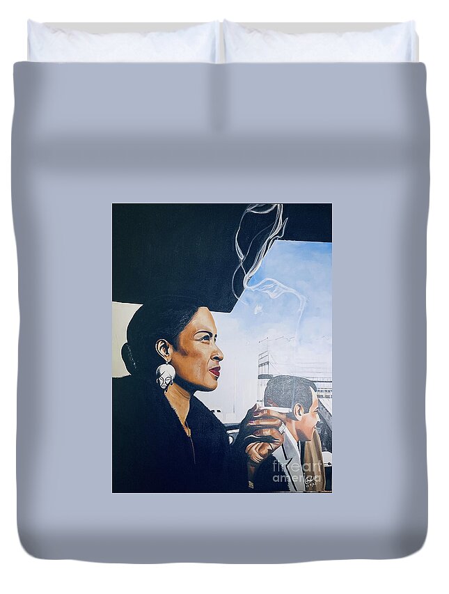 Billie Holiday-Smoking 1 - Duvet Cover