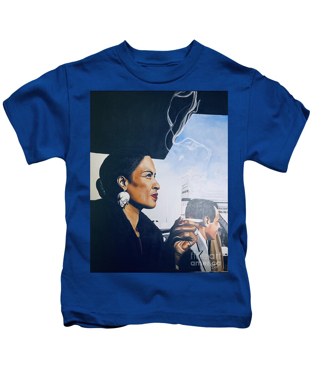 Billie Holiday-Smoking 1 - Kids T-Shirt