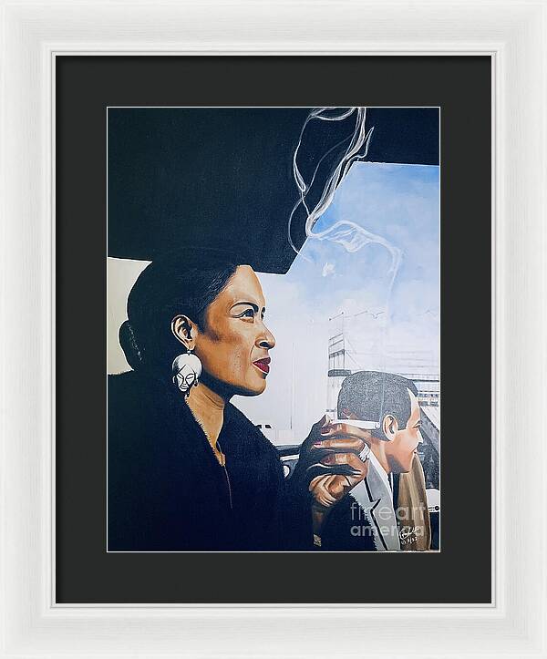Billie Holiday-Smoking 1 - Framed Print