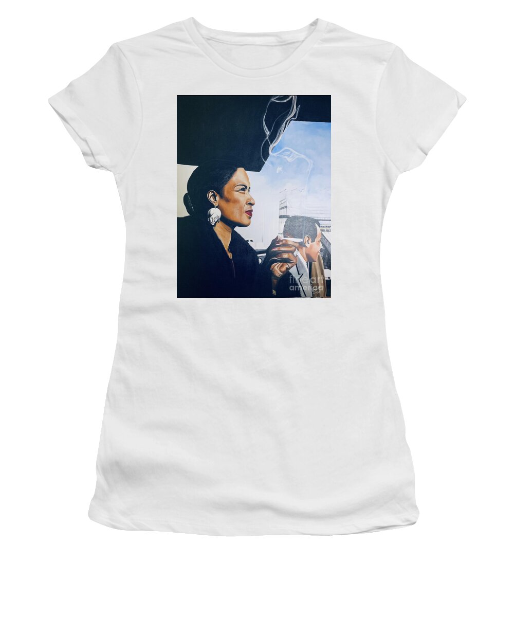 Billie Holiday-Smoking 1 - Women's T-Shirt