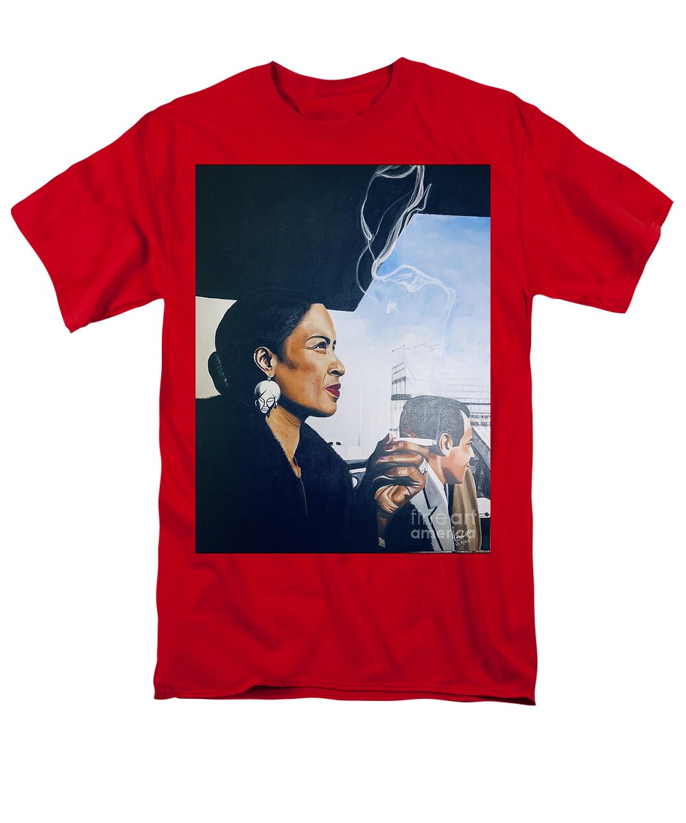 Billie Holiday-Smoking 1 - Men's T-Shirt  (Regular Fit)