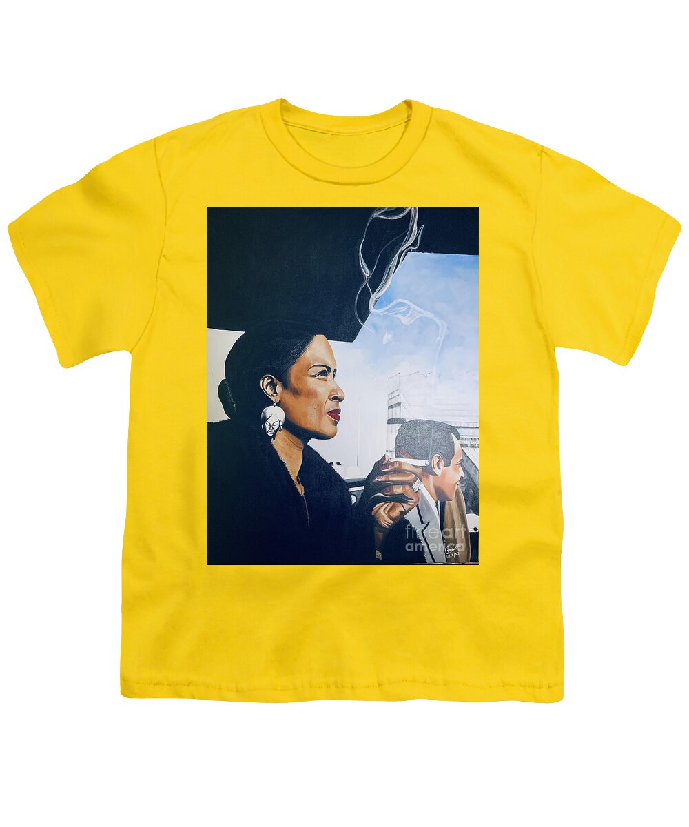 Billie Holiday-Smoking 1 - Youth T-Shirt