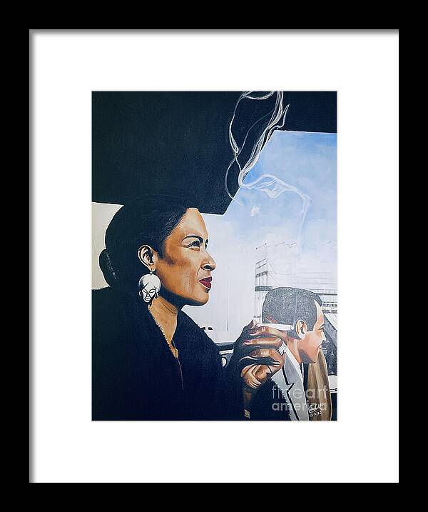 Billie Holiday-Smoking 1 - Framed Print