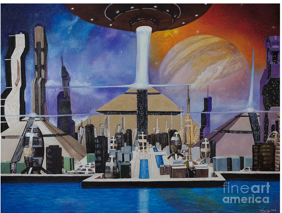 A Futuristic City - Poster Print