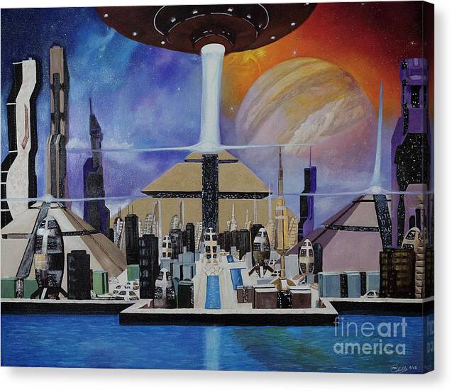 A Futuristic City - Canvas Print