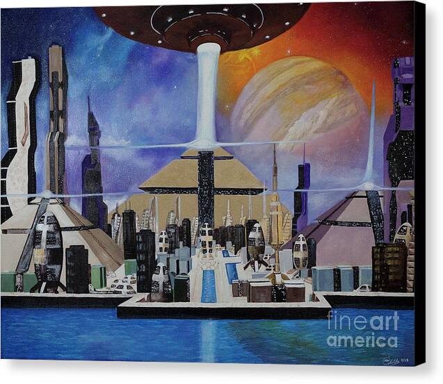 A Futuristic City - Canvas Print