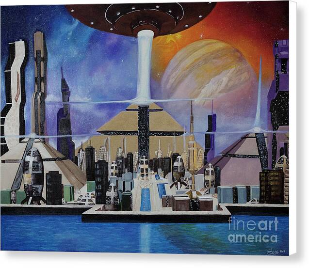 A Futuristic City - Canvas Print