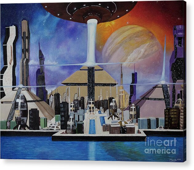 A Futuristic City - Acrylic Print