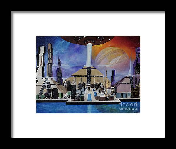 A Futuristic City - Framed Print