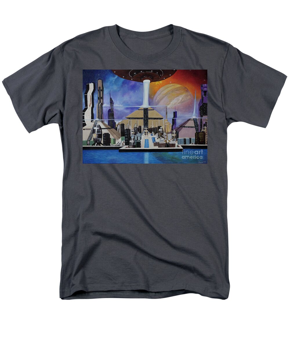 A Futuristic City - Men's T-Shirt  (Regular Fit)