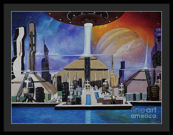 A Futuristic City - Framed Print