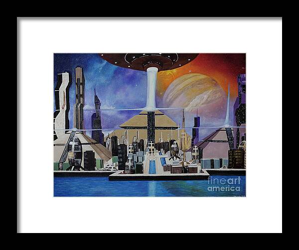 A Futuristic City - Framed Print