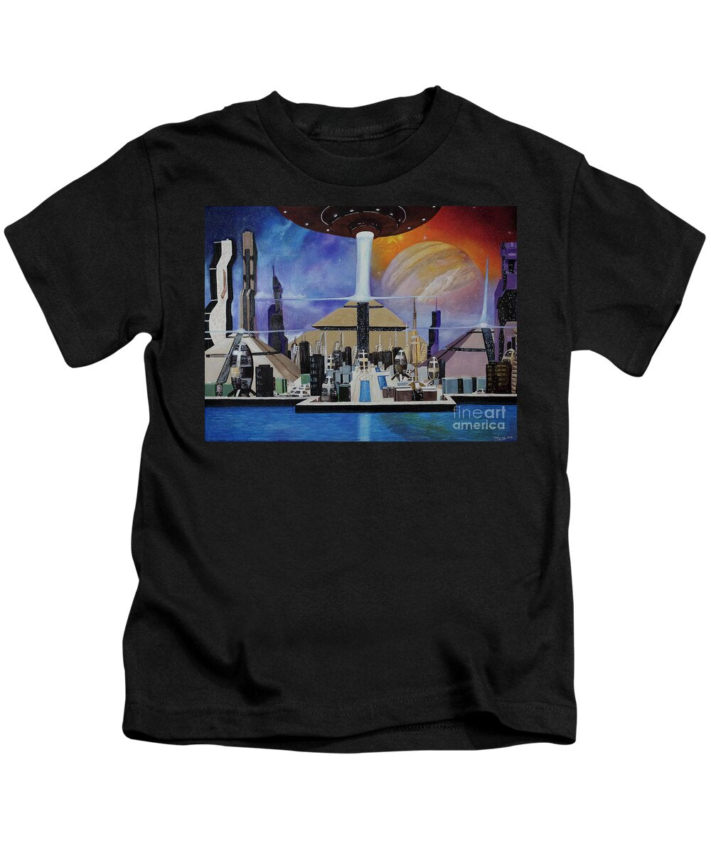 A Futuristic City - Kids T-Shirt