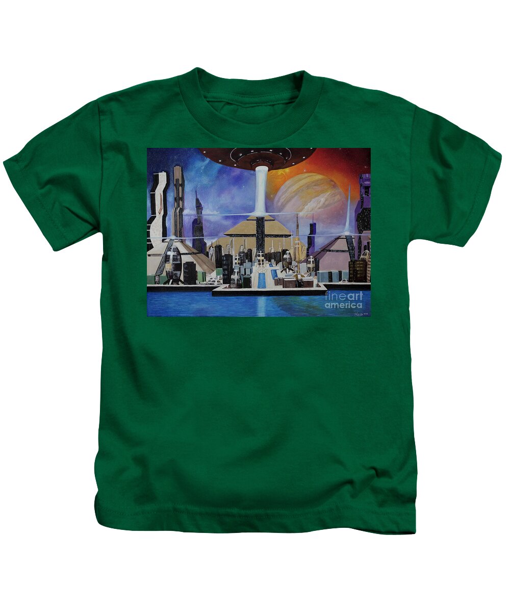 A Futuristic City - Kids T-Shirt