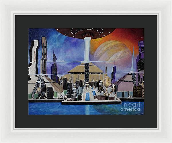 A Futuristic City - Framed Print