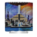 A Futuristic City - Shower Curtain