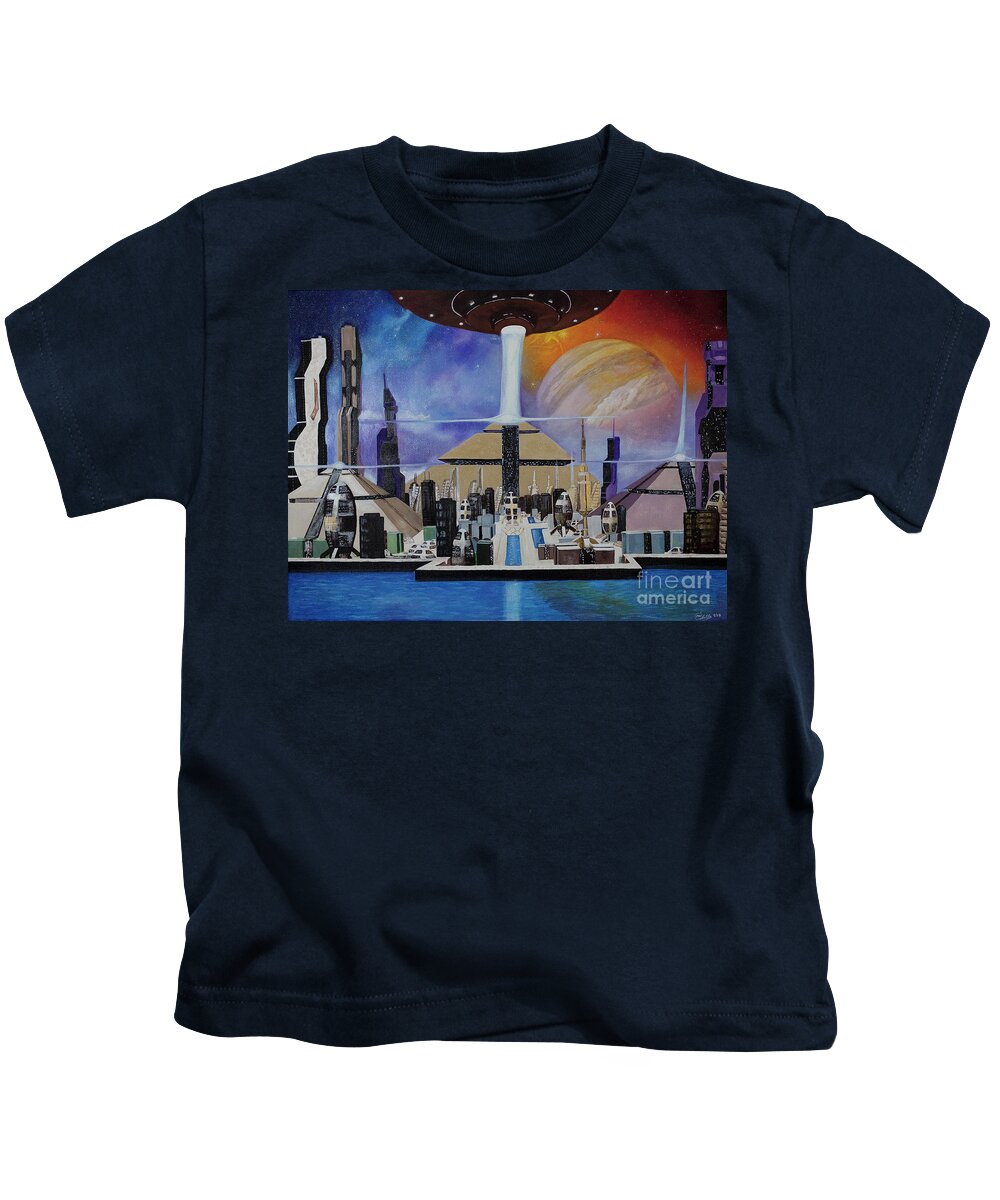 A Futuristic City - Kids T-Shirt
