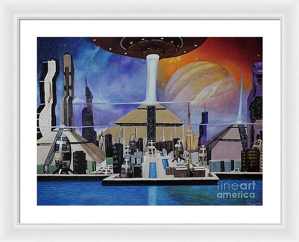 A Futuristic City - Framed Print