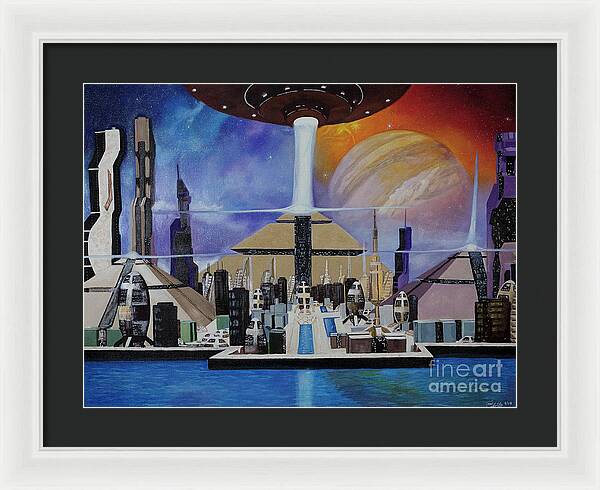 A Futuristic City - Framed Print