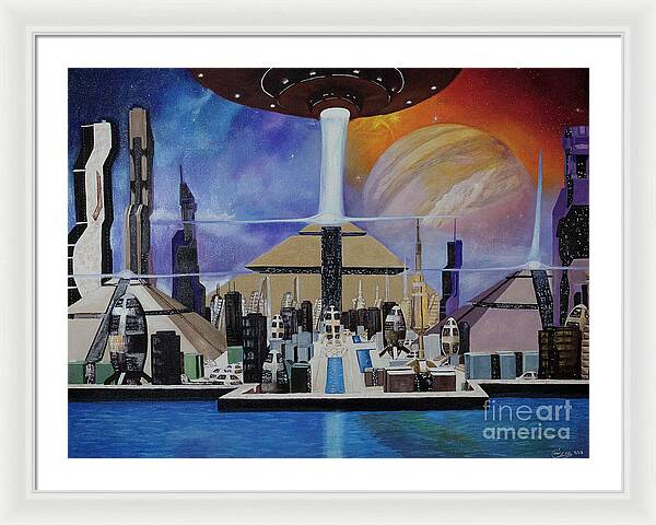 A Futuristic City - Framed Print
