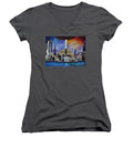 A Futuristic City - Women's V-Neck