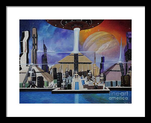 A Futuristic City - Framed Print