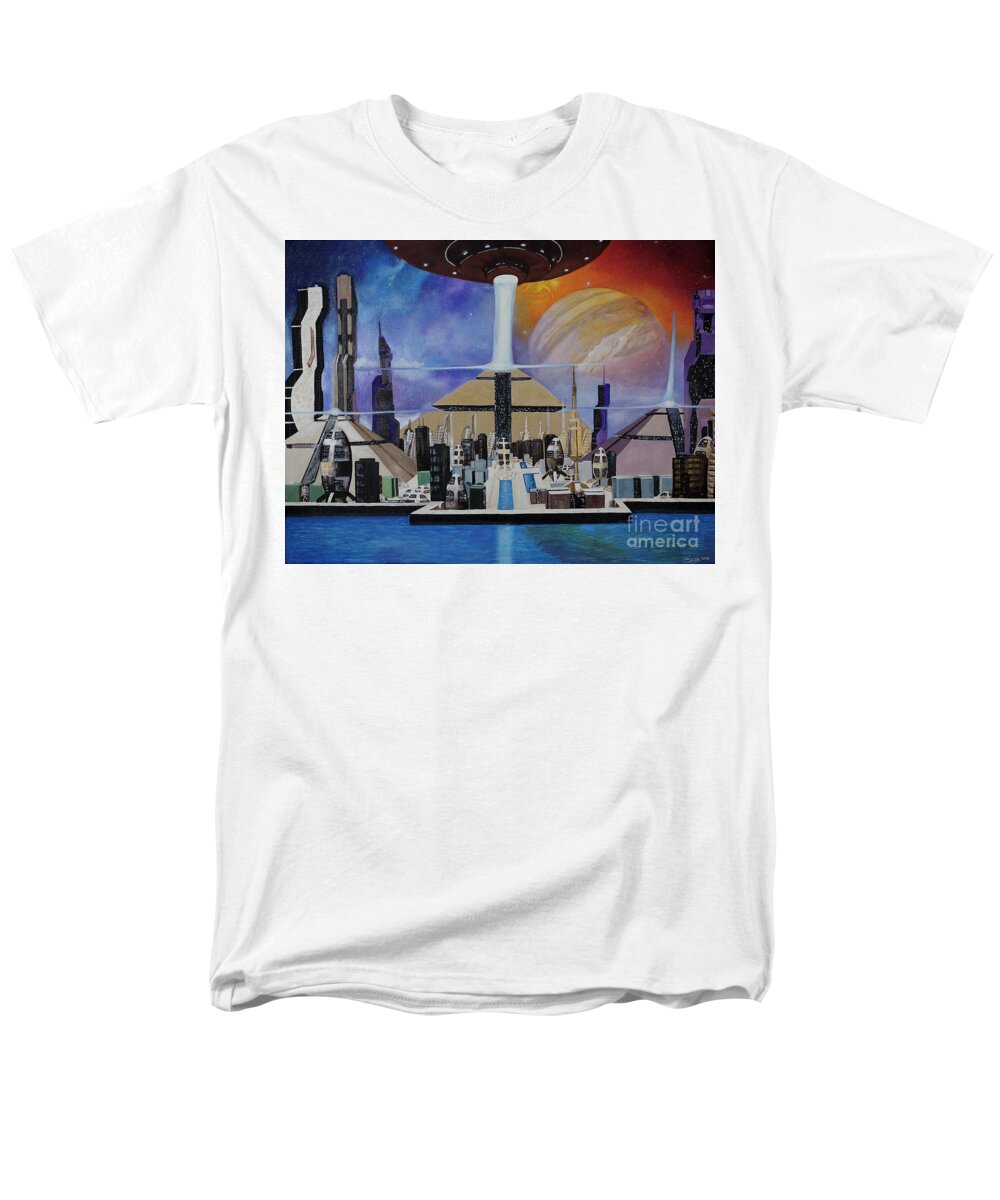 A Futuristic City - Men's T-Shirt  (Regular Fit)