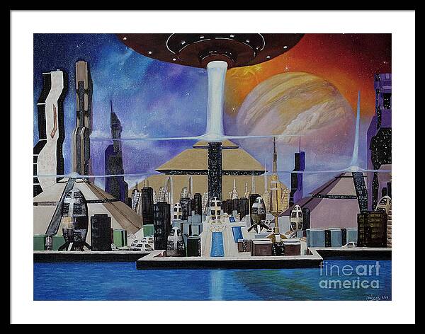 A Futuristic City - Framed Print