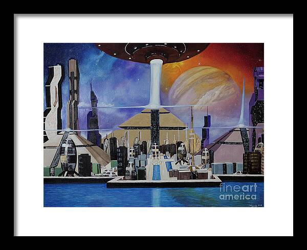 A Futuristic City - Framed Print
