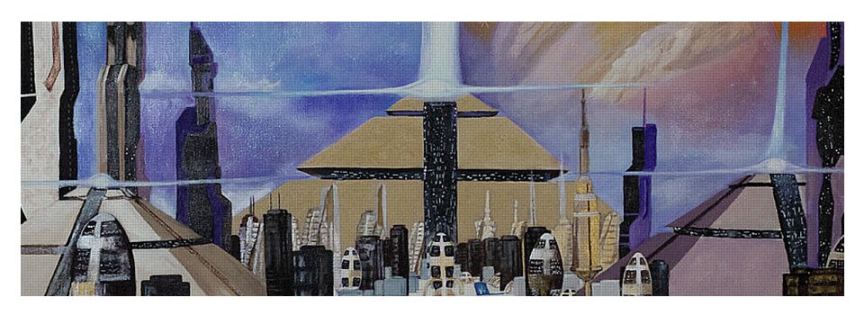 A Futuristic City - Yoga Mat