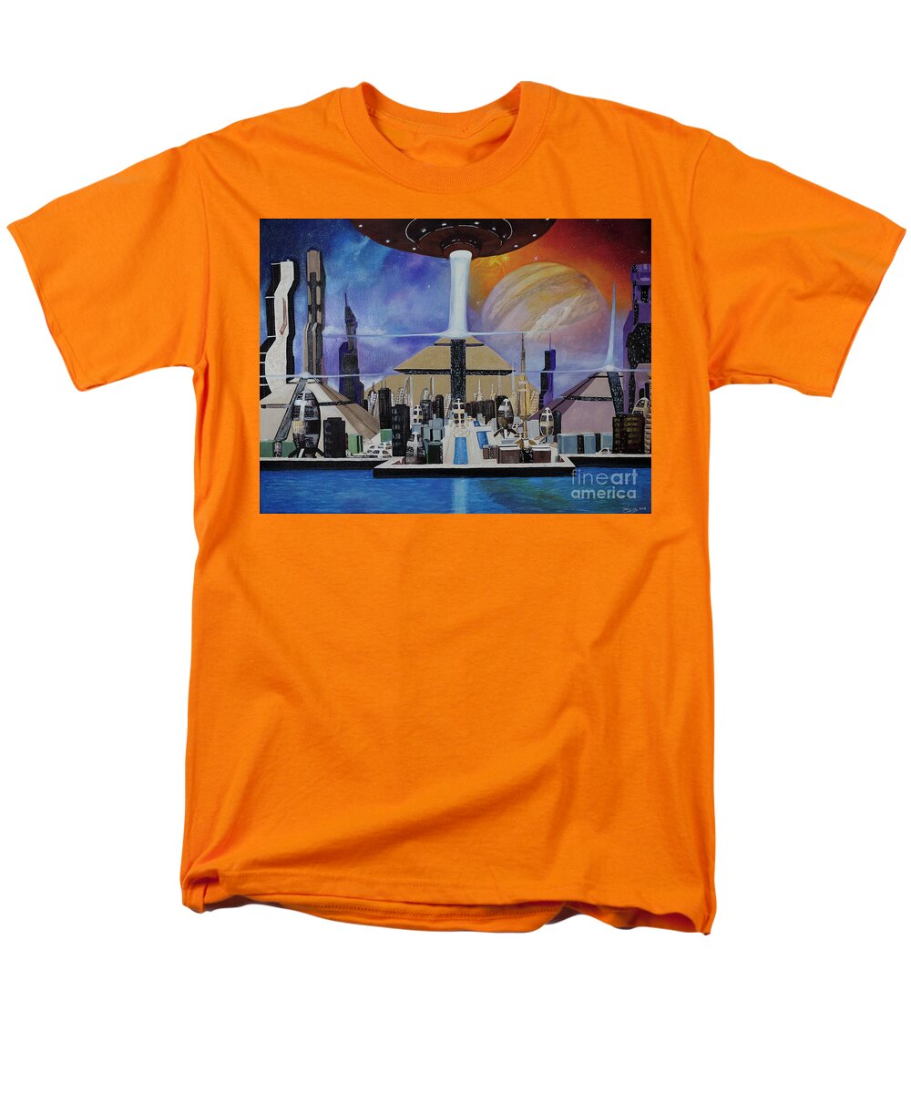 A Futuristic City - Men's T-Shirt  (Regular Fit)