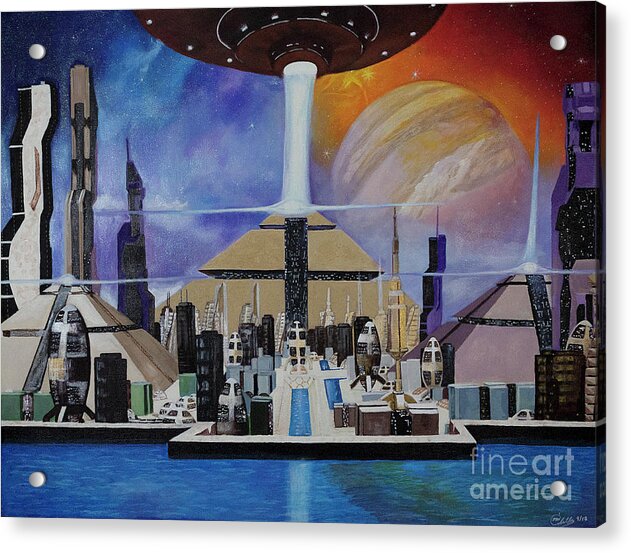 A Futuristic City - Acrylic Print