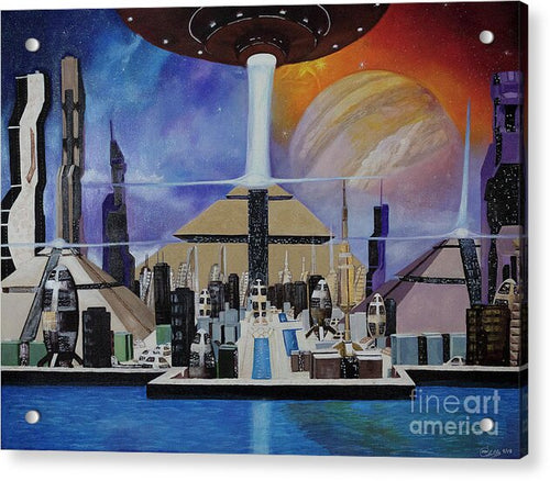 A Futuristic City - Acrylic Print