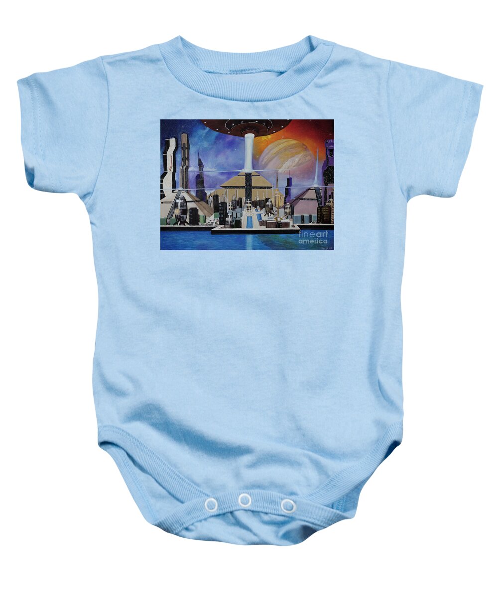 A Futuristic City - Baby Onesie