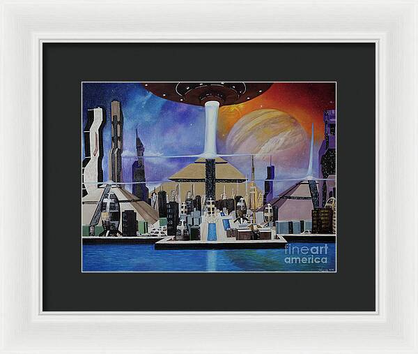 A Futuristic City - Framed Print
