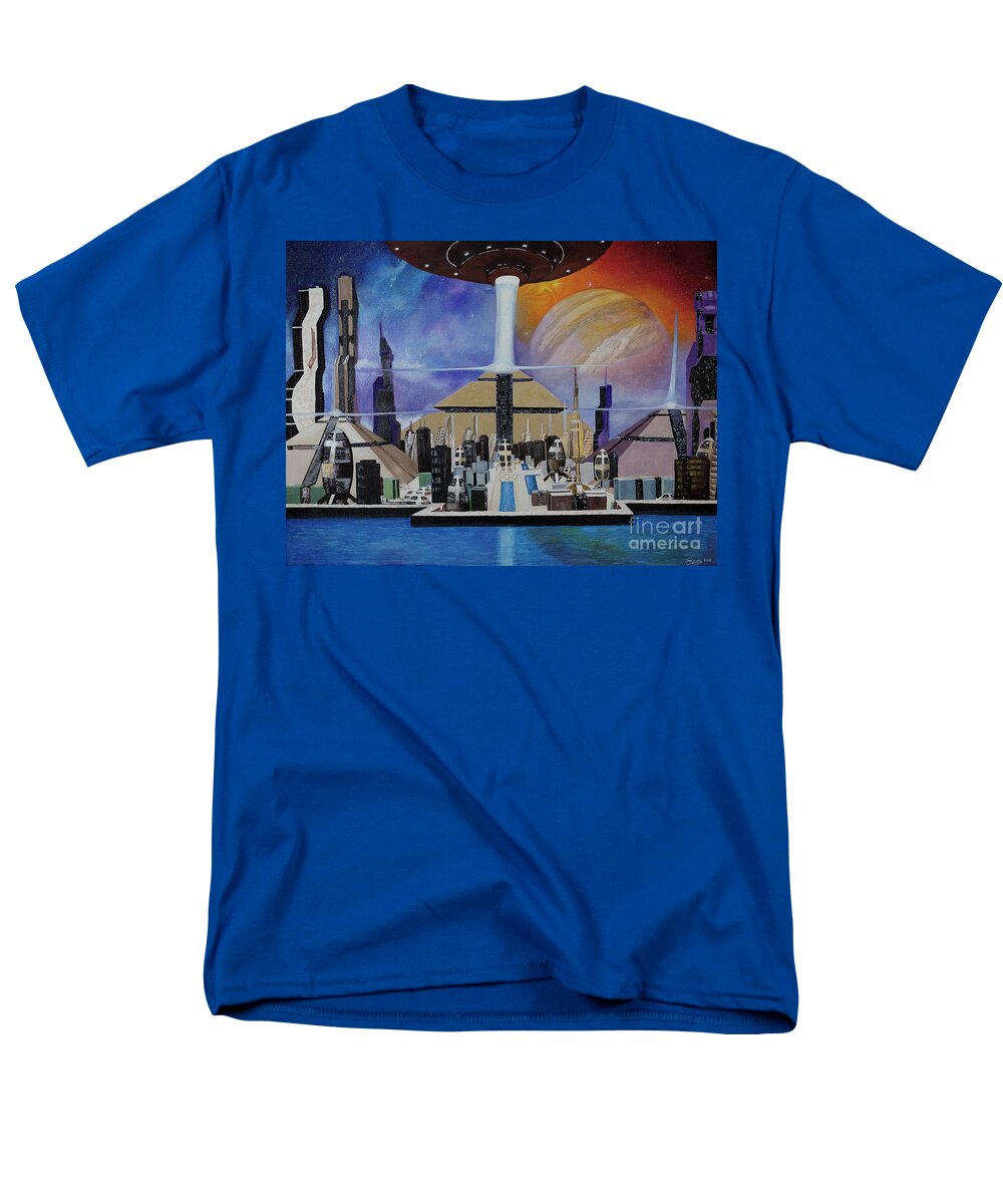A Futuristic City - Men's T-Shirt  (Regular Fit)