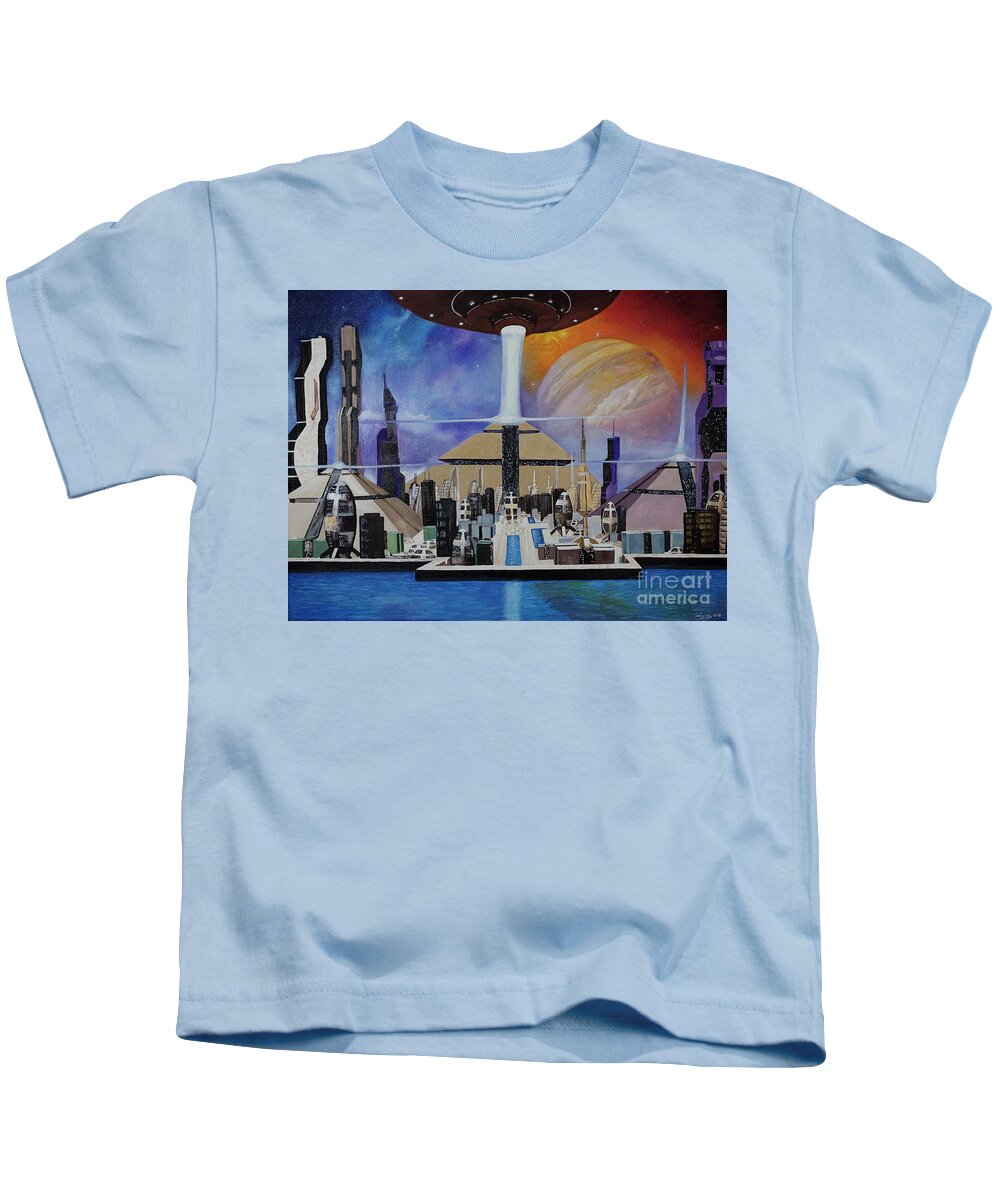 A Futuristic City - Kids T-Shirt