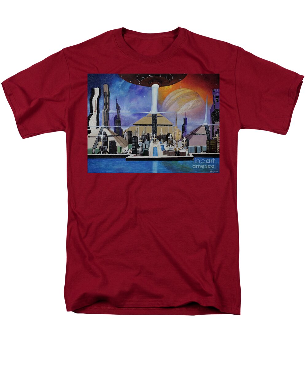 A Futuristic City - Men's T-Shirt  (Regular Fit)