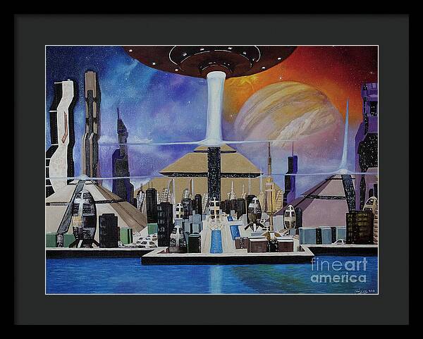A Futuristic City - Framed Print