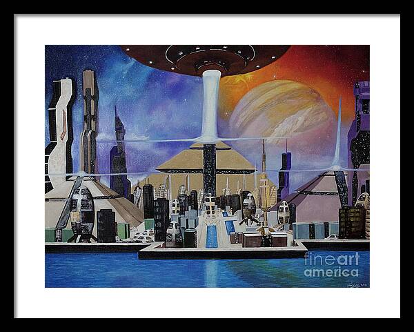 A Futuristic City - Framed Print