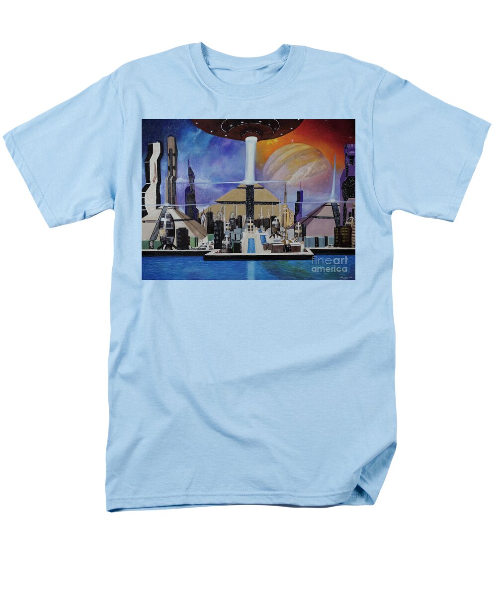 A Futuristic City - Men's T-Shirt  (Regular Fit)