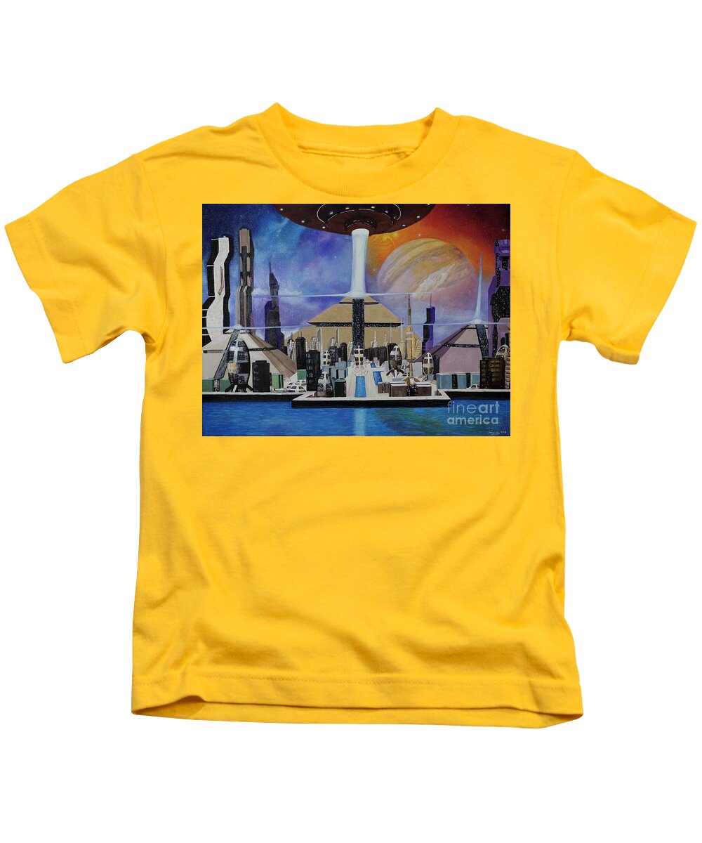 A Futuristic City - Kids T-Shirt