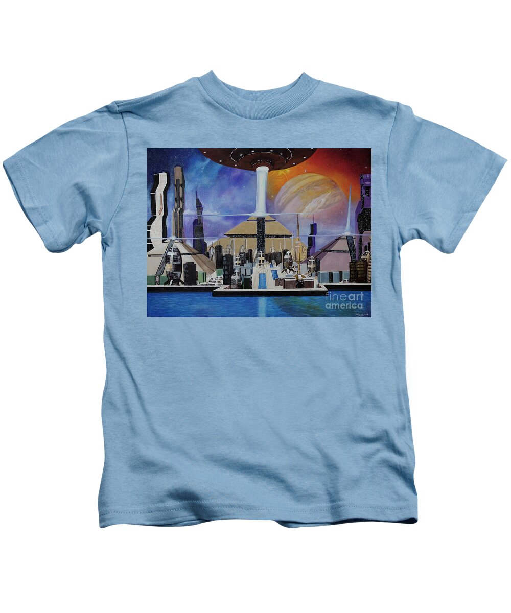 A Futuristic City - Kids T-Shirt