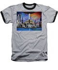 A Futuristic City - Baseball T-Shirt