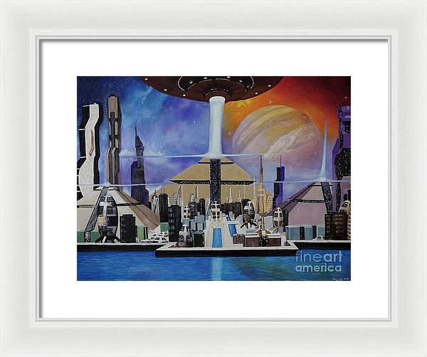 A Futuristic City - Framed Print
